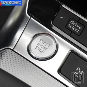 カーセンターコンソールワンクリックスタートボタンスパンコール装飾ステッカートリムアウディ A6 C8 A7 A8 2019-2021 インテリアデカール
