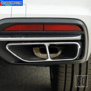 テール喉マフラーアウトレット装飾マフラーパイプカバートリムアウディ A4 B9 A5 2020 2021 外装自動車アクセサリー