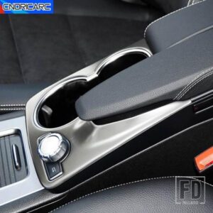 センターコンソールハンドレスト水カップホルダーカバーカーボンパターントリムカーアクセサリーメルセデスベンツ GLK X204 2008-15 LHD