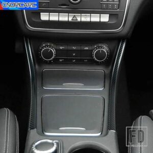 コンソールギアシフト収納ボックスサイドトリムストリップカーボンパターンメルセデスベンツ A クラス W176 CLA C117 GLA X156 カーアクセサリー