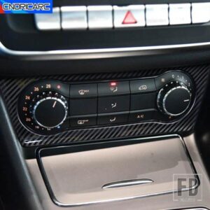 カーエアコンアウトレットノブボタンパネルフレームカーボンパターントリムメルセデスベンツ A クラス W176 CLA C117 GLA X156 2013-2018