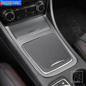 コンソールギア収納ボックスパネルフレームカーボンパターントリムメルセデスベンツ A クラス W176 CLA C117 GLA X156 2013-18 カーアクセサリー