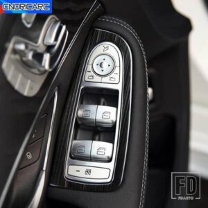 窓ガラス昇降ボタンフレーム装飾トリムメルセデスベンツ C クラス W205 GLC 2015-2020 LHD ドアアームレストカーアクセサリー