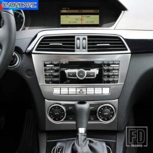 センターコンソールボリュームノブ CD ボタンパネルフレーム装飾トリムメルセデスベンツ C クラス W204 2011-2014 インテリアカーアクセサリー