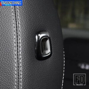 カーシートヘッドレストコントロールボタンフレームカーボンパターンカバートリムメルセデスベンツ A クラス W177 2019-2022 インテリアアクセサリー