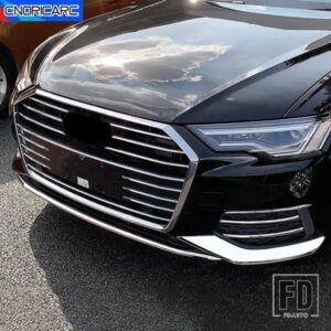 アウディ A4 B9 フロントバンパーカバーカースタイリングステンレスストリップ 3 個装飾トリム外装ステッカー自動