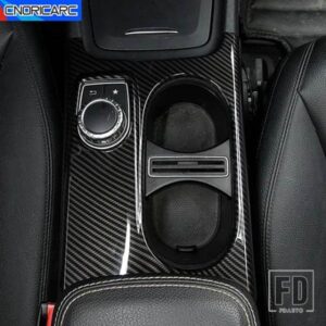 制御水カップパネルフレームカーボンパターンメルセデスベンツ A クラス W176 CLA C117 GLA X156 2015-2018 カーインテリアアクセサリー
