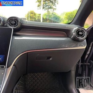 メルセデスベンツ GLC X254 2023 コンソールダッシュボード計器パネルカバートリムインテリアカーアクセサリーカーボンパターンデカール