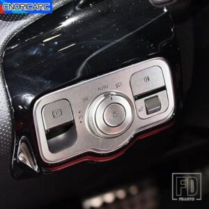 カーアクセサリーコンソールヘッドライトスイッチフレームスパンコールトリムメルセデスベンツ A クラス W177 CLA C118 GLB X247 GLA H247 2020-2022