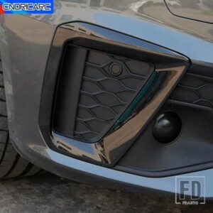 アウディ A4 B9 2020-2021 フロントフォグライトフレーム装飾ランプカバー FOGLIGHT トリムカーボンパターン外装カーアクセサリー