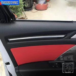 アウディ A3 8V 2013-2020 車インナードアプルパネルカバー装飾トリムストリップカーボンパターンインテリアアクセサリーステッカー