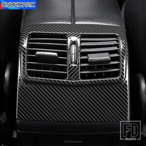 リア空調アウトレットベントカバーカーボンテクスチャトリムメルセデスベンツ E クラス W212 2014-2015 インテリアアクセサリー