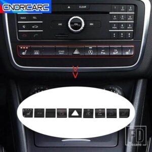 カーアクセサリーセンターコンソール CD マルチメディアボタンフレームカバーステッカーメルセデスベンツ GLA X156 CLA C117 AB クラス W176 W246
