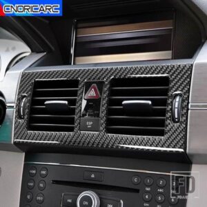 カーアクセサリーセンターコンソールエアコンベントアウトレットフレームトリムカーボンステッカーメルセデスベンツ GLK X204 2008-2015