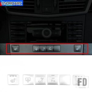 カーセンターコンソール CD パネルマルチメディアボタンカバーステッカーメルセデスベンツ E クラス W212 2010-13 インテリアアクセサリーデカール