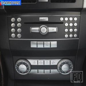 中央制御空調ボタン CD ノブフレームステッカーメルセデスベンツ C クラス W204 2007-2010 GLK X204 2008-2012