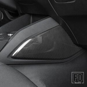 センターコンソールギアシフトサイドパネル装飾カバートリムカーボン色アウディ Q2 2018-2021 LHD インテリアモールディング