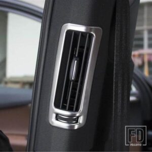 車 B ピラー空調ベントフレームカバー AC アウトレットカーボンステッカートリムアウディ Q7 ステンレスオートアクセサリー