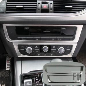コンソールエアコン CD パネル装飾カバートリム 2 個アウディ A6 C7 A7 2012-2018 インテリアステンレスアクセサリー
