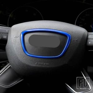 ステアリングホイール装飾金属リングステッカーアウディ A3 A4 Q3 Q5 A6 A8 Q7 自動車インテリアデカールカバーステッカーリング