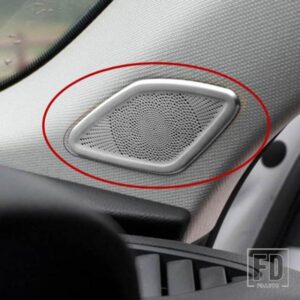 ステンレスインテリアオーディオスピーカー装飾フレームカバートリムアウディ A3 8V 2014-2016 A 柱ステレオスピーカーデカール