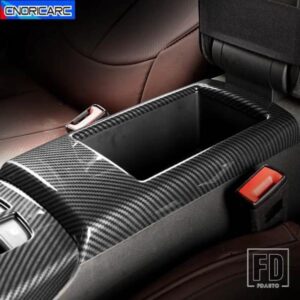 カーボンパターンセンターコンソール収納ボックスフレーム装飾カバートリムアウディ A3 8V 2013-2019 インテリアモールディングデカール