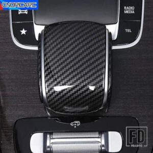 コンソールアームレストギアマウスヘッドシェルカバートリムメルセデスベンツ GLE クラス W167 V167 2020-2023 カーボンパターンカーアクセサリー