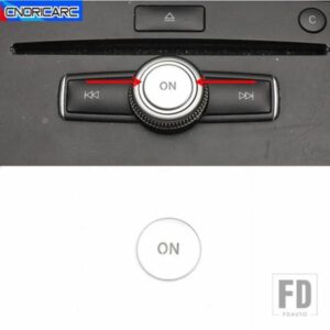 カーセンターコンソールボリュームノブボタンスパンコール装飾ステッカーメルセデスベンツ C E クラス W204 W212 GLK インテリアアクセサリー