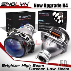 SINOLYN 3 インチブルー HD バイキセノンプロジェクターレンズ HELLA 3R G5 H4 ヘッドライトライト D2S D2H ヘッドランプカーアクセサリー