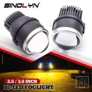 SINOLYN 2.5/3.0 インチ BI LED フォグランプ 3000K 6000K LED ドライビングライトカー汎用フォグプロジェクターレンズカーアクセサリーレトロフィット
