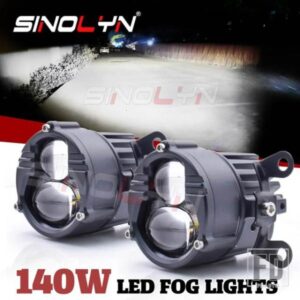 SINOLYN 12V 24V BI LED フォグランプ LED スポットライト汎用フォグレンズプロジェクター白黄色防水ライトカーアクセサリー