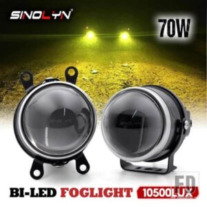 SINOLYN BI LED フォグランプ 10800LUX 3000K 5500K 3.0 インチ LED ライト汎用 HD フォグレンズプロジェクターカーアクセサリーレトロフィット