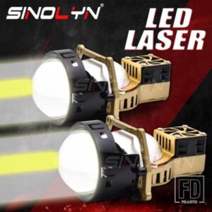 SINOLYN BI LED レーザー 68 ワット 24000LM プロジェクターレンズヘッドライト 3.0 HELLA 3R G5 ブラケット LED 車レンズカーアクセサリーチューニング