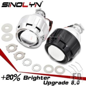 SINOLYN 2.5 インチ 8.0 バイキセノンレンズ H7 H4 9005 9006 ヘッドライト 2 PCSMINI プロジェクター H1 ライトオートバイカーアクセサリー
