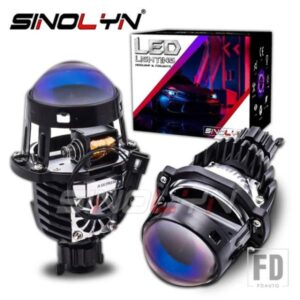 SINOLYN 2.0 インチバイ LED エンジェルアイミニヘッドライトプロジェクターレンズ H4/H7/H11/H13/9004/9005/9006/9007 LED 車オートバイ用