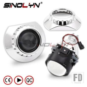 SINOLYN 2.5 レンズ BMW M3 E46 コンパクト/E90/E92/E91 ハロゲンヘッドライトビキセノンレンズ HID プロジェクター H7 車ライトアクセサリー DIY
