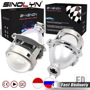 SINOLYN 3 インチバイキセノンプロジェクターレンズ H7 H4 ヘッドライトヘッドランプスーパー H1 HID ライトカーアクセサリーレトロフィットチューニング