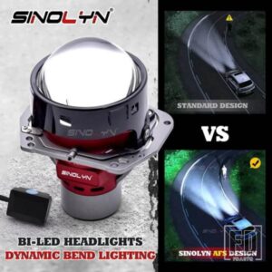 SINOLYN AFS バイ LED プロジェクターレンズヘッドライト 17000LUX LED 車ライト 6000 18K HELLA 3R G5 駆動レンズカーアクセサリー