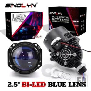 SINOLYN 2.5 インチ 6000 18K ブルー BI LED プロジェクターレンズ 13000LUX H7 LED H4 9005 9006 ダイオードライトヘッドライトカーアクセサリー