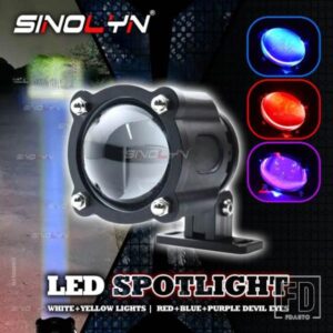 SINOLYN 40000LM LED ハイビームスポットライトデビルアイ LED ライト 6000 18K 3000 18K プロジェクターレンズヘッドライト車オートバイレトロフィット