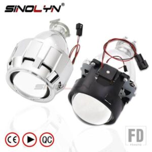 SINOLYN 2.5 インチバイキセノンミニプロジェクターレンズヘッドライト H7 H4 ライト H1 HID 虫眼鏡レンズカーアクセサリー DIY