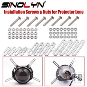 SINOLYN ヘッドライトレトロフィットツールアダプタフレーム小糸 Q5 HELLA 3R プロジェクターネジナットキット自動車用品カーアクセサリー