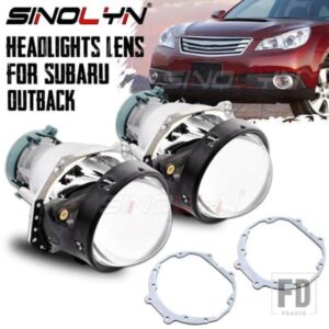 SINOLYN バイキセノンプロジェクターレンズキットスバルアウトバック用 HELLA D2S D2H HID LED ランプヘッドライトレンズライトアクセサリー