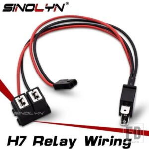 SINOLYN H7 スプリッターカスタムハイビームプロジェクターレンズヘッドライトレンズケーブルワイヤーハーネスライトアクセサリーチューニング 12V