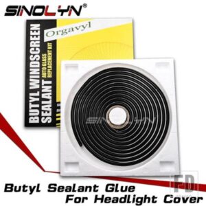 SINOLYN ヘッドライトシーラントブラックスネークブチルスピーカーフロントガラス粘着ゴム接着剤シール用自動ヘッドランプカバー DIY レトロフィット