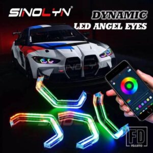 ダイナミック回転シーケンシャル流れる RGB ウィンカー DRL BMW E46 E90 E60 F10 F30 F31 F91 F32 F34 F35 F11 F18 E61 M2 M3 M4 M5