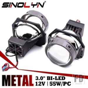 SINOLYN 3.0 インチ 5500 18K BI LED プロジェクターレンズ HELLA 3R G5 LED ライトヘッドライトエンジェルアイズヘッドランプカーアクセサリー