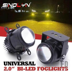 SINOLYN 2.0 インチミニ BI LED フォグランプ汎用 3000K 6000K 35 ワット LED フォグレンズダイオードスポットライト防水カーアクセサリー