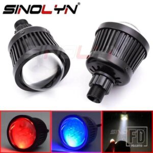 SINOLYN LED デビルアイ H7 H4 9005 9006 ハイビームレンズヘッドライトプロジェクターレンズスポットライトフォグランプ LED カーアクセサリー