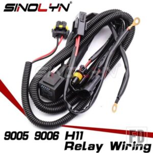 SINOLYN H11 9005 9006 シングルキセノンビームリレーハーネスキセノンライト 12V 35 ワット/55 ワットケーブル配線アクセサリースタイリングチューニング